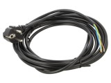 Cablu PVC 5m 3x0,75mm2 cu Ştecăr &icirc;n Unghi CEE 7/7 (E/F)