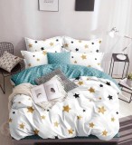 Cumpara ieftin Lenjerie Pat Pheasant Fx074, Bumbac, 4 Piese, Fara Elastic, Alb, Imprimeu