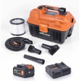 Cumpara ieftin Aspirator umed-uscat cu acumulator Evolution R11VAC-Li 18V Li-Ion EXT + acumulator si incarcator