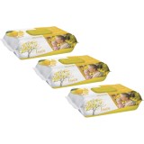 Set 3x Servetele umede Sleepy Lemon, 120 bucati