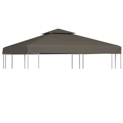 Acoperiș de pavilion, 2 niveluri, gri taupe, 3x3 m, 310 g/m&amp;sup2; foto