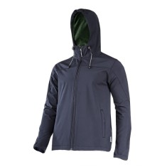 JACHETA ELASTICA CU GLUGA / NEGRU - L foto