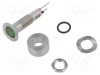 Lampă LED plată verde 3,2VDC &Oslash;6,1mm IP67 MARL