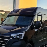 Parasolar Parbriz Renault Master 2018-2023, Negru, ABS, Cadru Metalic, Prindere Stalpi, Protectie UV, Interior