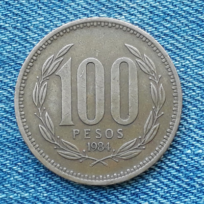 2o - 100 Pesos 1984 Chile foto