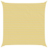 vidaXL P&acirc;nză de umbră Galben și alb 7 x 7 m HDPE 42032815