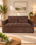 Canapea extensibila 2 locuri 140x77x90 cm Tapitata Stofa Maro Model One (cod AF25085-4)