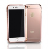 Husa Bumper Aluminiu cu Capac Samsung Galaxy S7 Bronz Protectie Premium