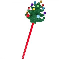 Creion Decorativ Festiv, Model Brad și Clopoței, Multicolor