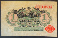 Bancnota istorica 1 MARK / MARCA - GERMANIA, anul 1914 *cod 895 A - BERLIN foto