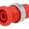 Soclu Banană Roșie 4mm 25A Nichelat