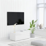 Comoda TV, alb extralucios, 80 x 34 x 30 cm, PAL GartenMobel Dekor, vidaXL