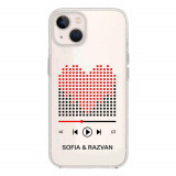 Husa Apple iPhone X Silicon Gel Tpu Model Love Muzica Inima cu Numele Vostru