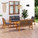 Gossi set mobilier de gradina cu perne, 5 piese, lemn masiv acacia