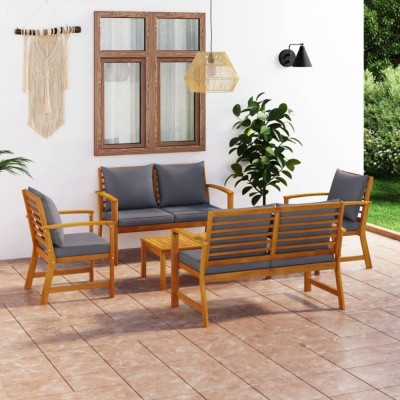 Gossi set mobilier de gradina cu perne, 5 piese, lemn masiv acacia foto