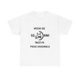 Tricou personalizat barbati, negru, 52 ani si inca pe piese originale pentru aniversare, marimea L