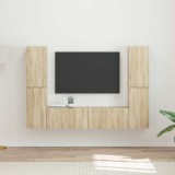 Cumpara ieftin Set comoda TV 6 buc. 31 x 30 x 60 cm Stejar Sonoma