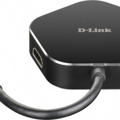 HUB extern D-LINK, porturi USB 3.0 x 2, HDMI x 1, USB Type C x 1, conectare