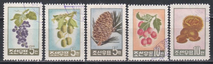 Coreea de Nord 1960 - Fructe sălbatice, Stampilat