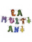 Banner LA MULTI ANI cu Animale 120x18 cm