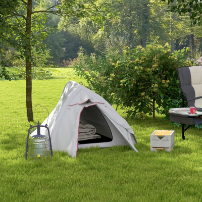 Cort Outsunny pentru 1-2 persoane, cort de camping cu dublu strat foto