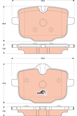 TRW GDB1869 COTEC set placute frana,frana disc foto