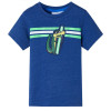 Tricou pentru copii, albastru &icirc;nchis melanj, 116, vidaXL