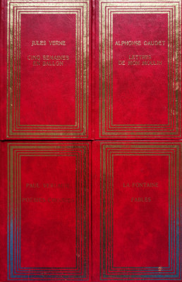 Pachet 4 Romane In Limba Franceza - Paul Verlaine, La Fontaine, Alphonse Daudet, Jules,555090 foto