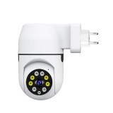 Camera Supraveghere Priza IP PTZ 360&deg; WiFi V380, 1080P, 2MP, Alerta Miscare, Inregistrare 24/7, Stocare Cloud/Card, IR+LED, Interior