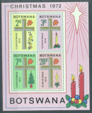 Botswana 1972 Christmas, Religion, perf.sheet, MNH E.190, Nestampilat