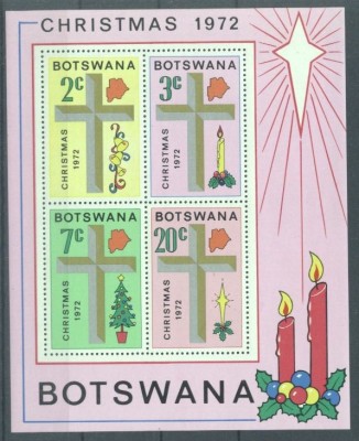 Botswana 1972 Christmas, Religion, perf.sheet, MNH E.190 foto