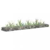 Gossi strat inaltat gabion, 180x30x10 cm, otel galvanizat
