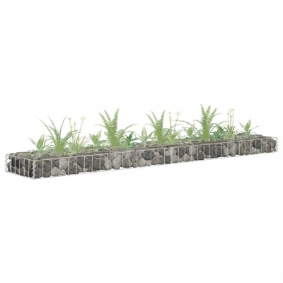 Gossi strat inaltat gabion, 180x30x10 cm, otel galvanizat foto