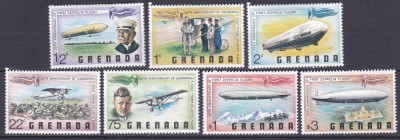 DB1 Aniversari Aviatie Lindbergh Avioane Zeppelin 1978 Grenada 6 v. MNH foto