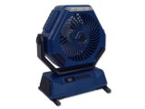 Ventilator portabil cu lanternă LED și display digital, re&icirc;ncărcabil USB, ideal pentru camping, pescuit &ndash; albastru/negru