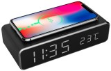 CEAS digital + ALIMENTATOR wireless GEMBIRD, display LCD ora/data/alarma/temperatura, black, &quot;DAC-WPC-01&quot; (timbru verde 0.18 lei)