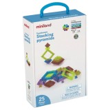 Joc de constructii cu piese translucide Piramide, MINILAND
