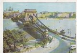Bnk cp Poduri - Ungaria - Budapesta - Podul cu lant - necirculata, Printata