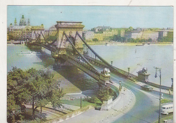 bnk cp Poduri - Ungaria - Budapesta - Podul cu lant - necirculata