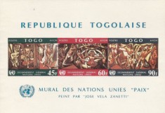 Togo 1967 - Picturi, colita neuzata foto