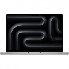 Laptop Apple MacBook Pro 14 cu procesor Apple M3 Max, 14 nuclee CPU si 30 nuclee GPU, 96GB RAM, 1TB SSD, Silver, INT KB, 96W USB-C