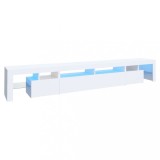 Cumpara ieftin Comoda TV cu lumini LED, alb, 260x36,5x40cm