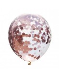 Set 5 Baloane Confetti Rose Gold 30 cm