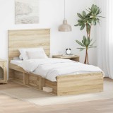 Cumpara ieftin Cadru de pat Stejar Sonoma 75 x 190 cm Lemn de pin masiv