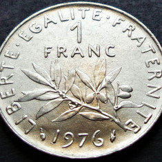 Moneda 1 FRANC - FRANTA, anul 1976 * cod 77 = A.UNC luciu de batere