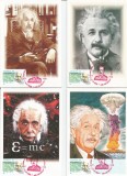 Rom&acirc;nia, Anul internaţional Einstein, 4 cărţi poştale maxime, Bacău, 2005