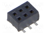 Conector şiruri pini mamă 6 PIN 1,27mm gold flash SMT SAMTEC