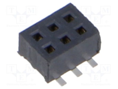 Conector şiruri pini mamă 6 PIN 1,27mm gold flash SMT SAMTEC foto