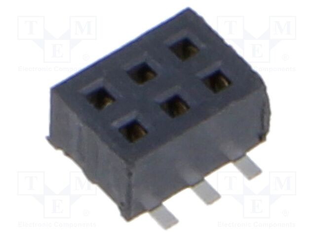 Conector şiruri pini mamă 6 PIN 1,27mm gold flash SMT SAMTEC