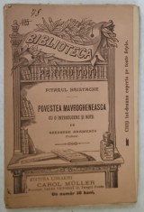POVESTEA MAVROGHENEASCA de PITARUL HRISTACHE , 1896 foto